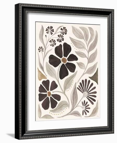 Modern Petals III Neutral-Veronique Charron-Framed Art Print