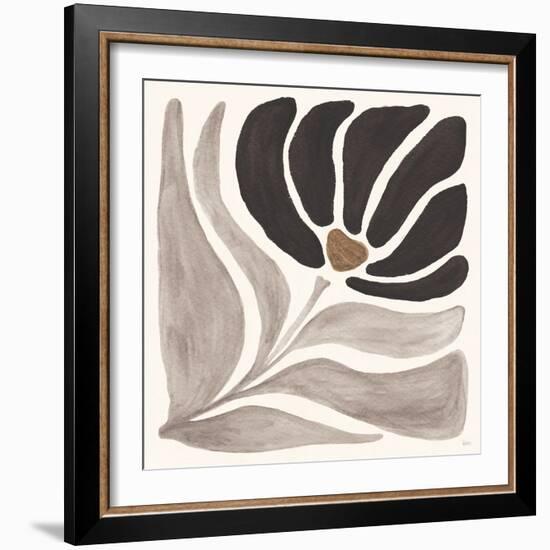 Modern Petals IV Neutral-Veronique Charron-Framed Art Print