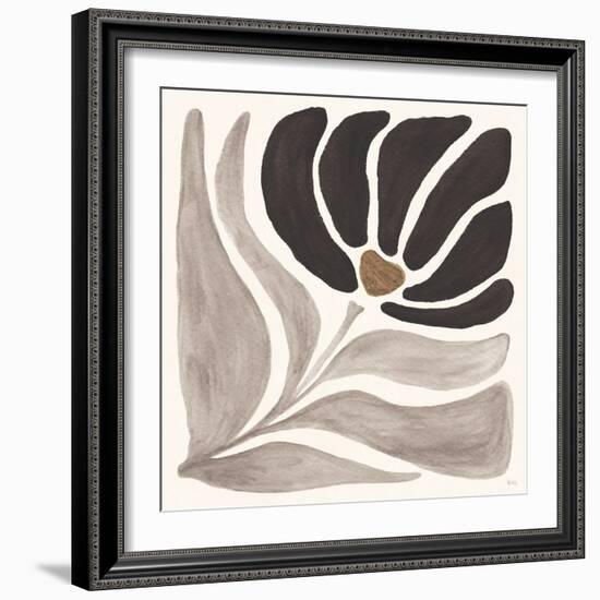 Modern Petals IV Neutral-Veronique Charron-Framed Art Print