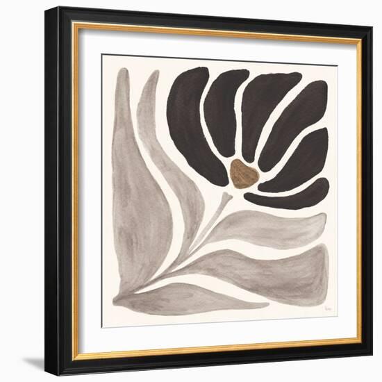 Modern Petals IV Neutral-Veronique Charron-Framed Art Print