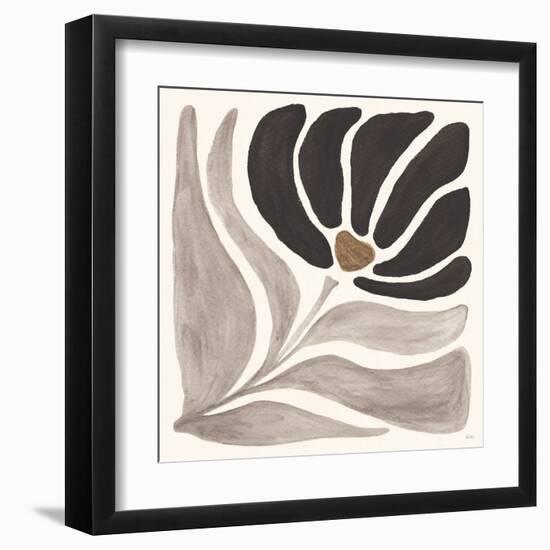 Modern Petals IV Neutral-Veronique Charron-Framed Art Print