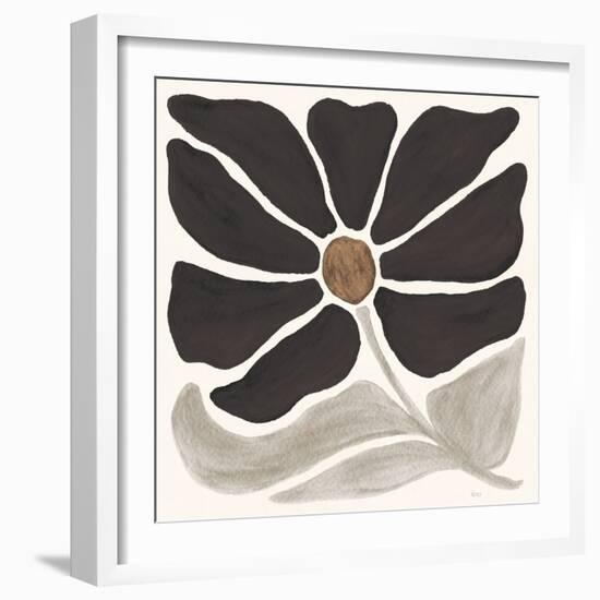 Modern Petals V Neutral-Veronique Charron-Framed Art Print