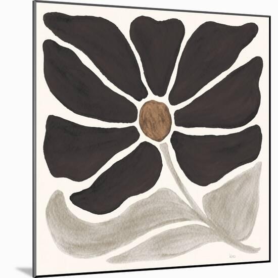 Modern Petals V Neutral-Veronique Charron-Mounted Art Print