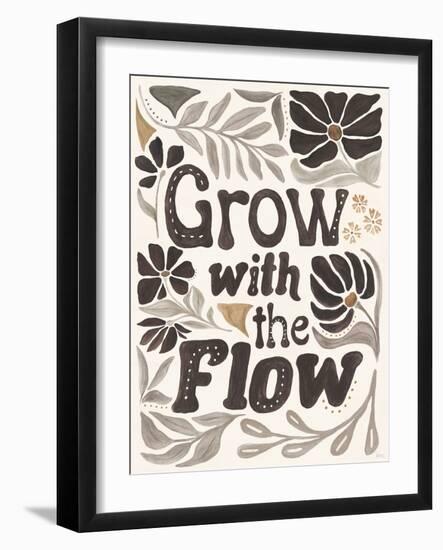 Modern Petals VI Neutral-Veronique Charron-Framed Art Print