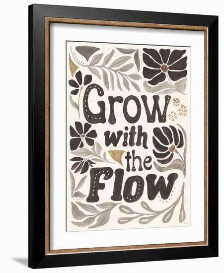 Modern Petals VI Neutral-Veronique Charron-Framed Art Print