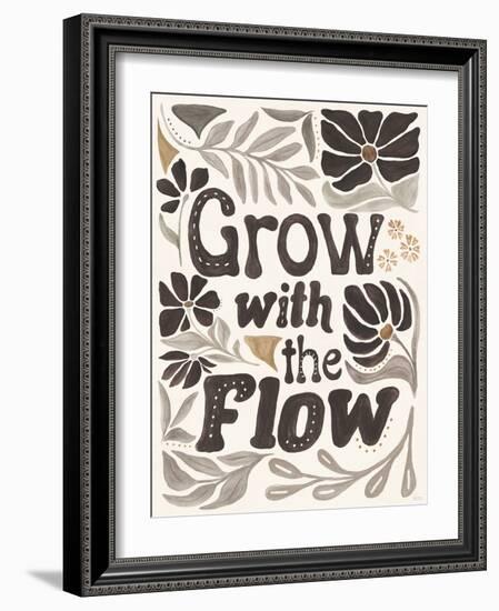 Modern Petals VI Neutral-Veronique Charron-Framed Art Print