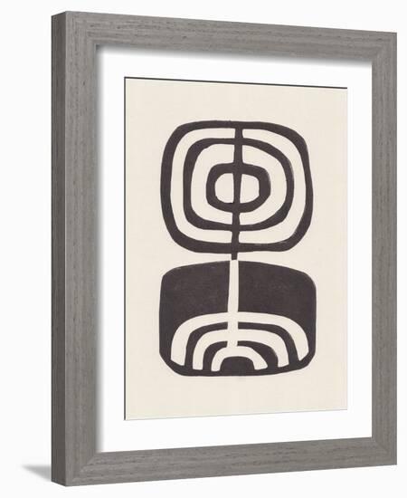 Modern Plant / Lino Print-Alisa Galitsyna-Framed Giclee Print