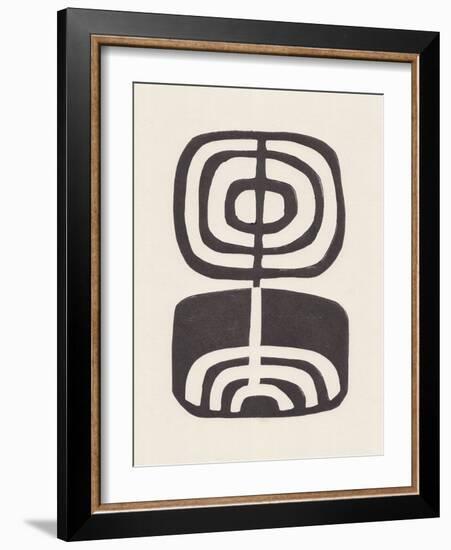 Modern Plant / Lino Print-Alisa Galitsyna-Framed Giclee Print