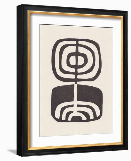 Modern Plant / Lino Print-Alisa Galitsyna-Framed Giclee Print