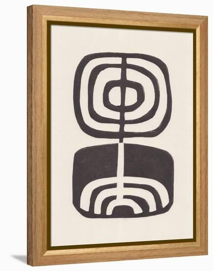 Modern Plant / Lino Print-Alisa Galitsyna-Framed Premier Image Canvas