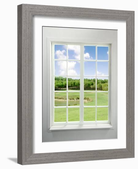 Modern Residential Window with Lake View-ilker canikligil-Framed Art Print