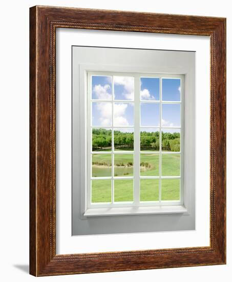 Modern Residential Window with Lake View-ilker canikligil-Framed Art Print