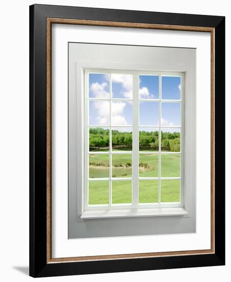 Modern Residential Window with Lake View-ilker canikligil-Framed Art Print