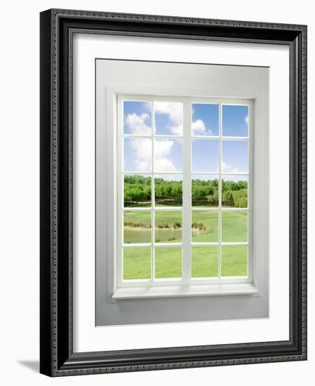 Modern Residential Window with Lake View-ilker canikligil-Framed Art Print