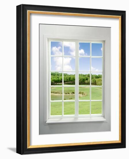 Modern Residential Window with Lake View-ilker canikligil-Framed Art Print