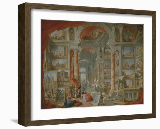 Modern Rome, 1757-Giovanni Paolo Pannini or Panini-Framed Giclee Print