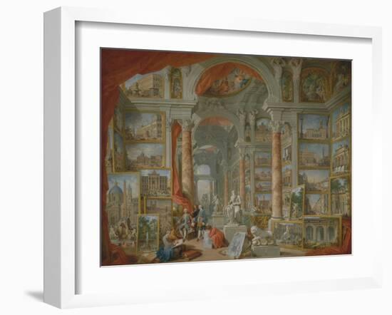 Modern Rome, 1757-Giovanni Paolo Pannini or Panini-Framed Giclee Print