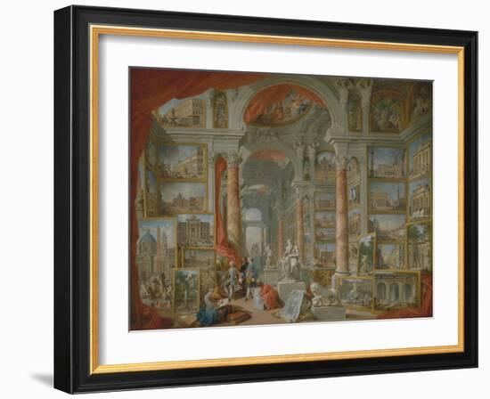 Modern Rome, 1757-Giovanni Paolo Pannini or Panini-Framed Giclee Print