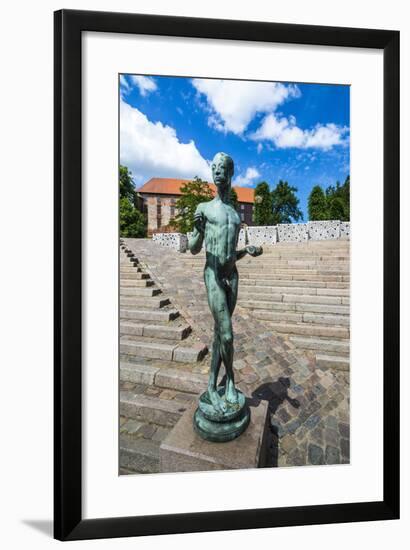 Modern Statue in Kolding, Denmark-Michael Runkel-Framed Photographic Print
