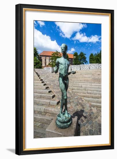 Modern Statue in Kolding, Denmark-Michael Runkel-Framed Photographic Print