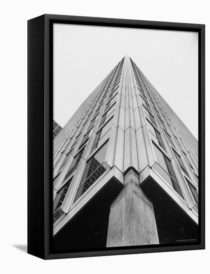 Modern Steel and Glass Seagram's Office Building on Park Ave. Designed by Mies Vanderrohe-Frank Scherschel-Framed Premier Image Canvas