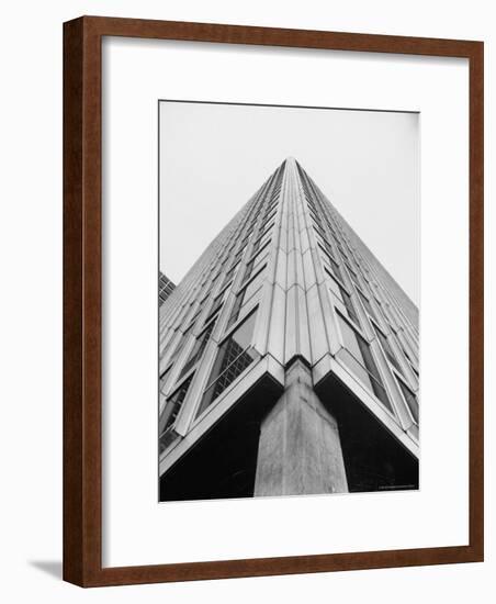 Modern Steel and Glass Seagram's Office Building on Park Ave. Designed by Mies Vanderrohe-Frank Scherschel-Framed Photographic Print