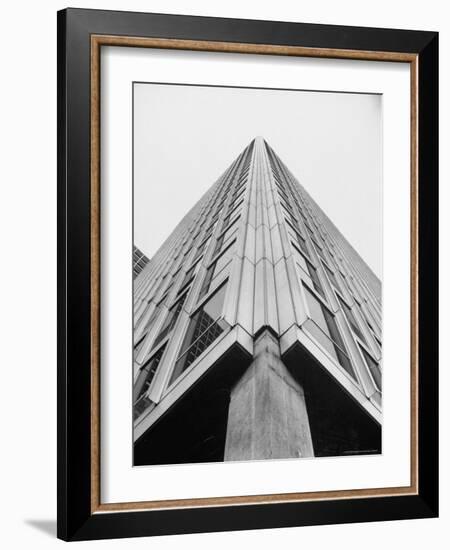 Modern Steel and Glass Seagram's Office Building on Park Ave. Designed by Mies Vanderrohe-Frank Scherschel-Framed Photographic Print