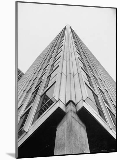 Modern Steel and Glass Seagram's Office Building on Park Ave. Designed by Mies Vanderrohe-Frank Scherschel-Mounted Photographic Print