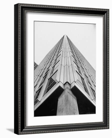 Modern Steel and Glass Seagram's Office Building on Park Ave. Designed by Mies Vanderrohe-Frank Scherschel-Framed Photographic Print