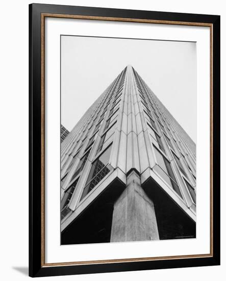 Modern Steel and Glass Seagram's Office Building on Park Ave. Designed by Mies Vanderrohe-Frank Scherschel-Framed Photographic Print