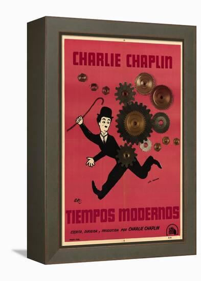 Modern Times, Argentine Movie Poster, 1936-null-Framed Stretched Canvas