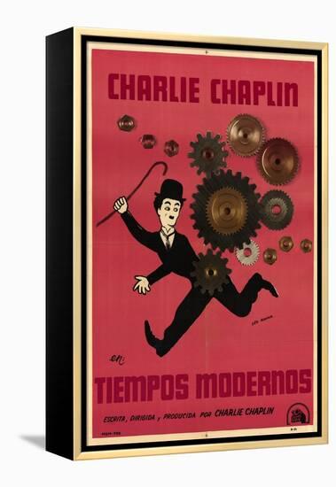 Modern Times, Argentine Movie Poster, 1936-null-Framed Stretched Canvas