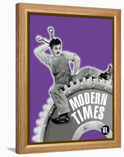 Modern Times, Belgian Movie Poster, 1936-null-Framed Stretched Canvas