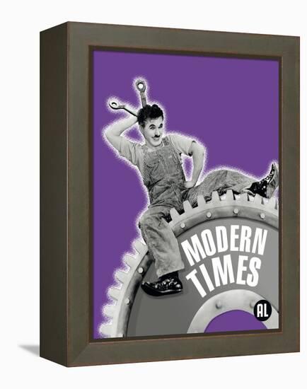 Modern Times, Belgian Movie Poster, 1936-null-Framed Stretched Canvas