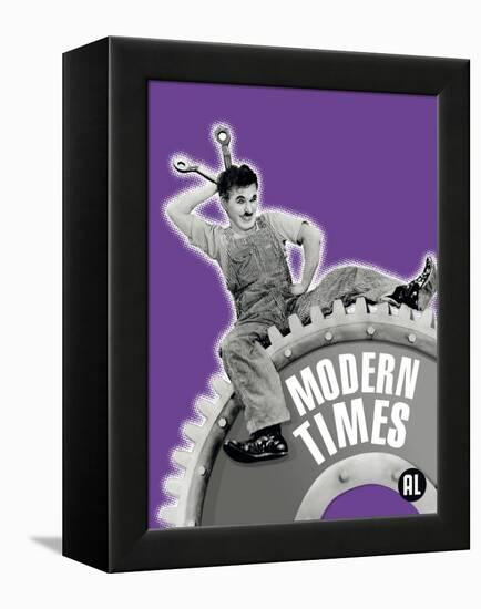 Modern Times, Belgian Movie Poster, 1936-null-Framed Stretched Canvas