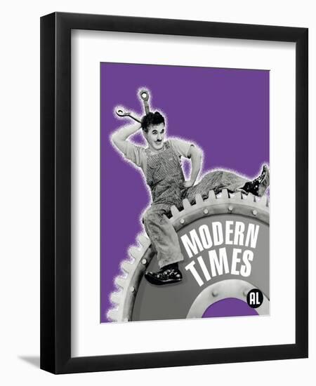 Modern Times, Belgian Movie Poster, 1936-null-Framed Art Print