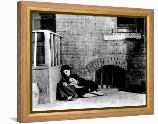 Modern Times, Charles Chaplin, Paulette Goddard, 1936-null-Framed Stretched Canvas