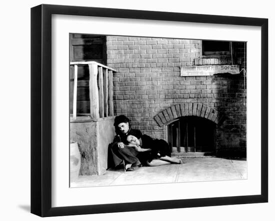 Modern Times, Charles Chaplin, Paulette Goddard, 1936-null-Framed Photo