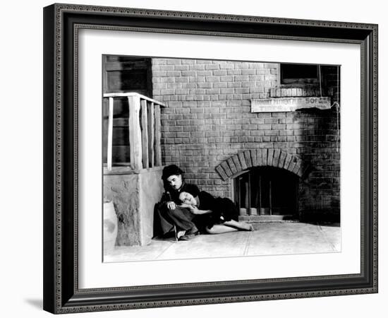 Modern Times, Charles Chaplin, Paulette Goddard, 1936-null-Framed Photo