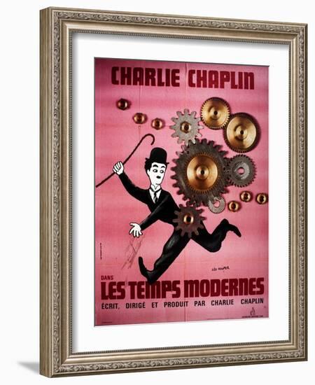 Modern Times, Charlie Chaplin, 1936-null-Framed Photo