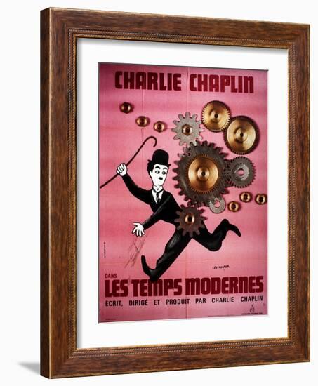 Modern Times, Charlie Chaplin, 1936-null-Framed Photo