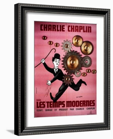 Modern Times, Charlie Chaplin, 1936-null-Framed Photo