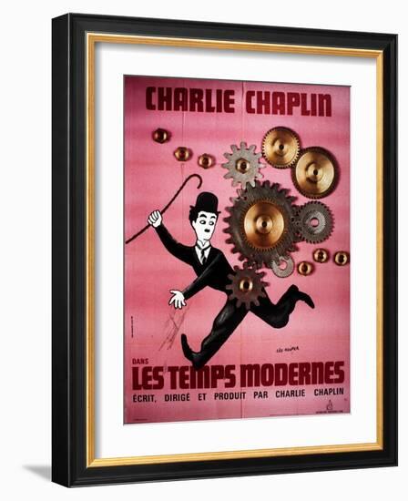 Modern Times, Charlie Chaplin, 1936-null-Framed Photo