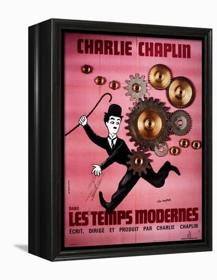 Modern Times, Charlie Chaplin, 1936-null-Framed Stretched Canvas