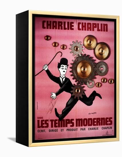 Modern Times, Charlie Chaplin, 1936-null-Framed Stretched Canvas