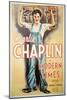 Modern Times, Charlie Chaplin, 1936-null-Mounted Art Print