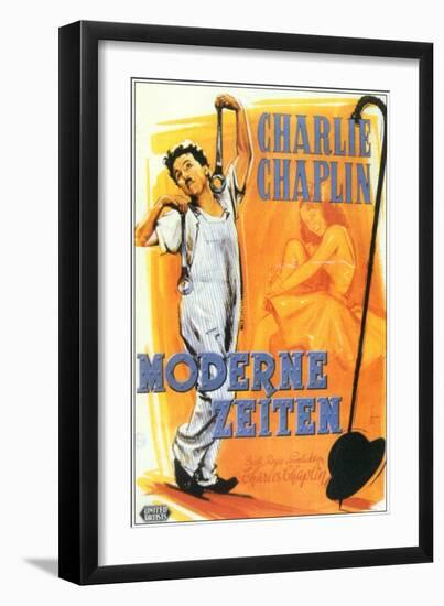 Modern Times, German Movie Poster, 1936-null-Framed Art Print