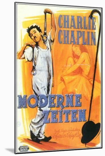 Modern Times, German Movie Poster, 1936-null-Mounted Art Print