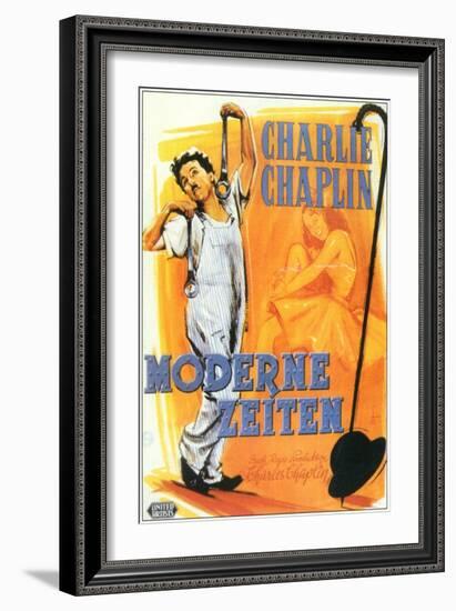 Modern Times, German Movie Poster, 1936-null-Framed Art Print