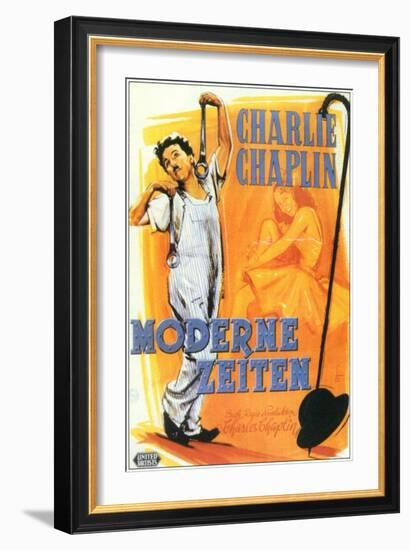 Modern Times, German Movie Poster, 1936-null-Framed Art Print